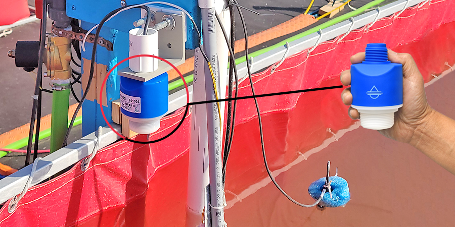  Water Retention Pond Vault Ultrasonic Level Sensor