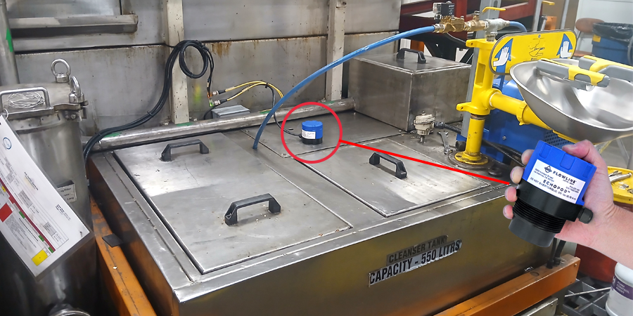 Parts Wash Machine Ultrasonic Level Switching
