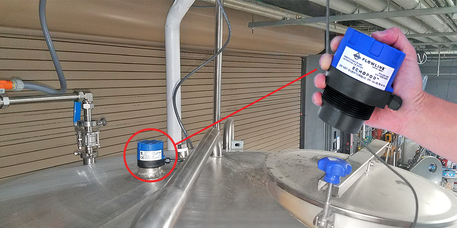 Hot Process Water Tank Ultrasonic Liquid Level Sensor
