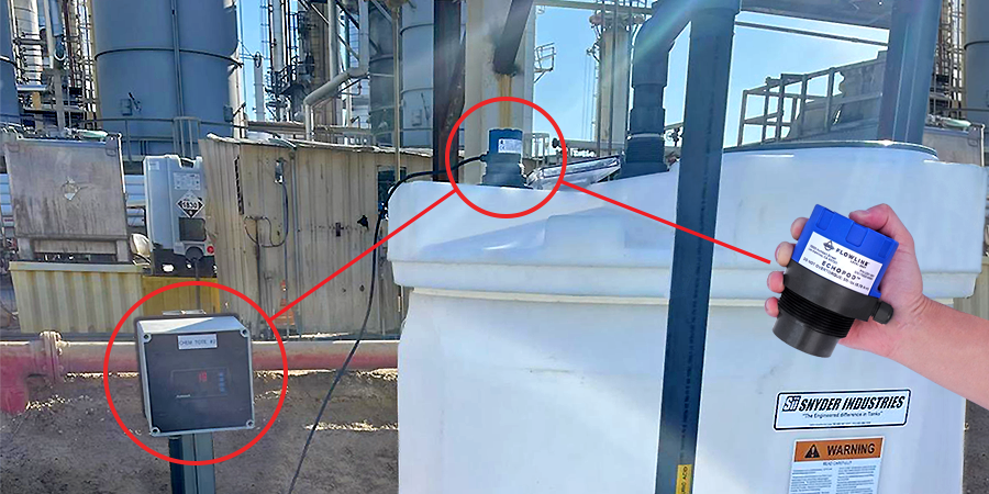 Refinery Caustic Soda Tank Ultrasonic Liquid Level Sensor