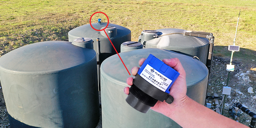 Capteur ultrasonique de niveau de liquide pour réservoir de stockage d'eau de vignoble