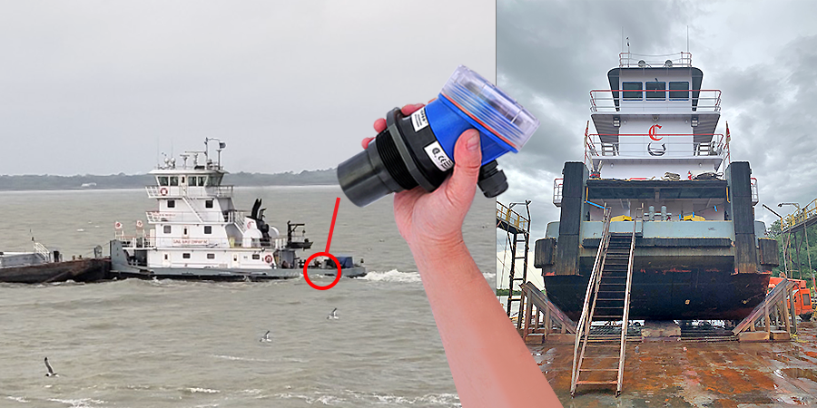 Pusher Boat Diesel Fuel Tank Ultrasonic Level Measurement