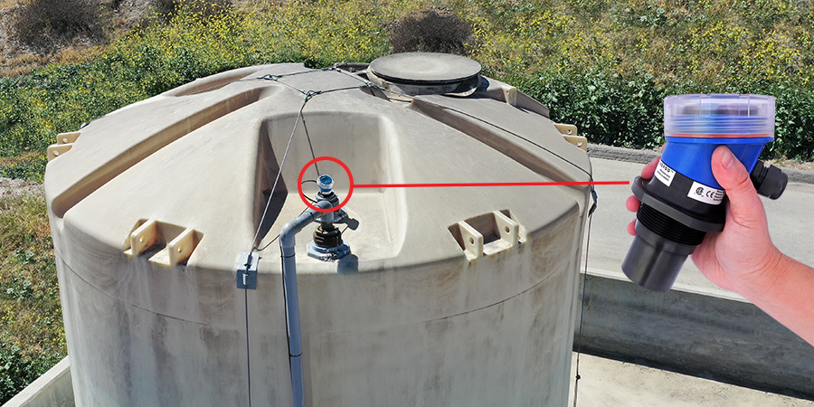 Greywater Storage Tank Ultrasonic Level Measurement