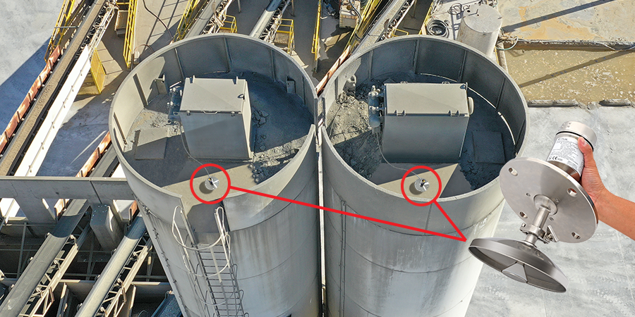 Planta de mistura de concreto em lote Sensor de nível de líquido de radar de silo