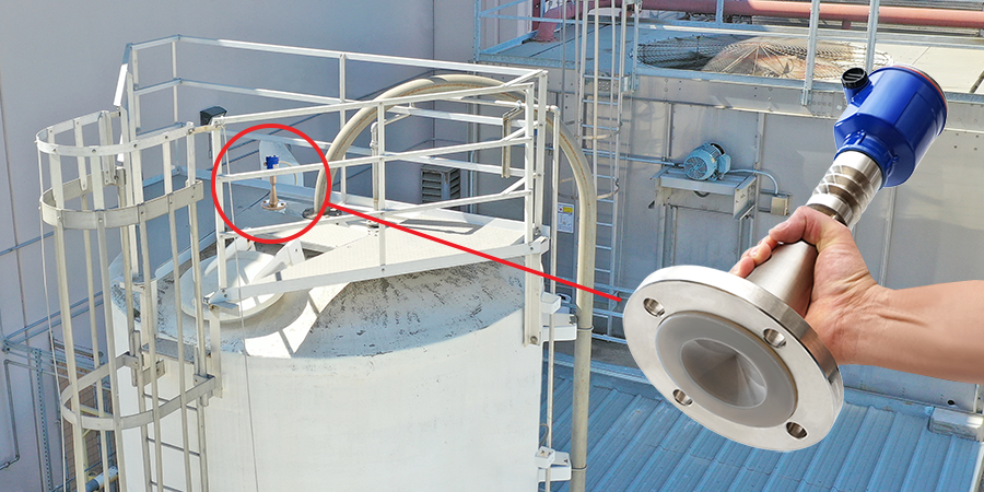 Capteur de niveau de liquide radar pour réservoir d'hypochlorite de sodium