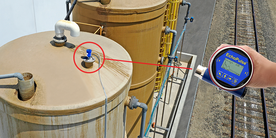 Sensor de nivel de líquido por radar para depósitos de aguas residuales