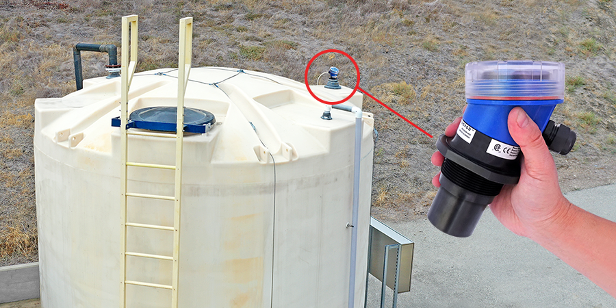 Sensor de nivel de líquido por ultrasonidos para tanques de recuperación de agua de golf