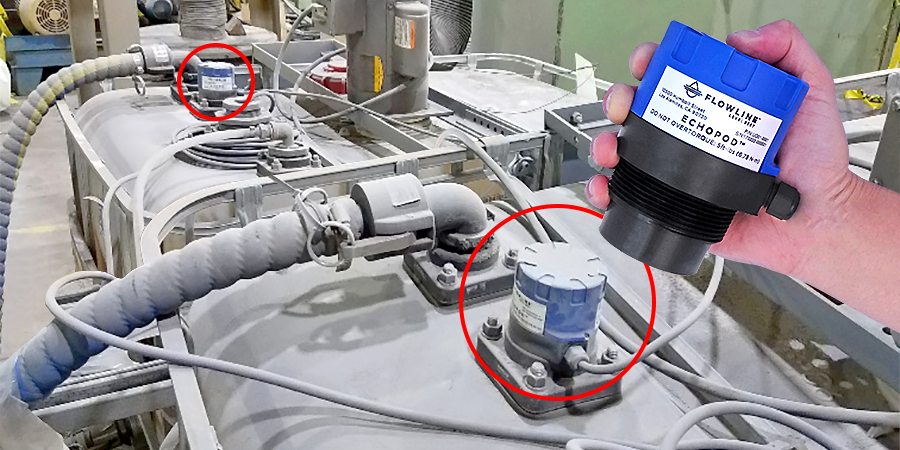 Sensor de nivel de líquido por ultrasonidos para tanques de neutralización de aguas residuales